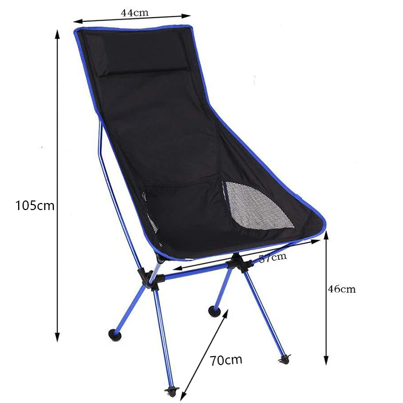 구매 옥스포드 천 야외 캠핑 의자, 휴대용 접이식 긴 좌석 의자, 낚시 축제 피크닉 바베큐 해변 초경량 의자