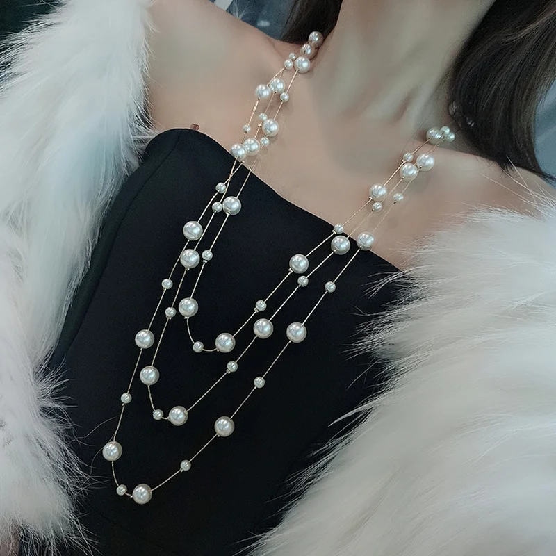 

Fashion Women Necklace Choker Pearl Necklace Statement Ladies Collares Gold Color Alloy Jewelry Birthday Gift чокер