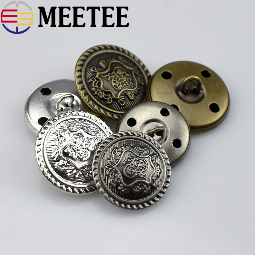 20 шт. металлические пуговицы для пришивания античная латунь медь джинсовый