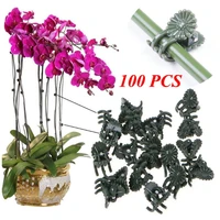100x plastic garden clip special clip for phalaenopsis graft clip plant vine clip orchid stem vine support bundle gardening tool