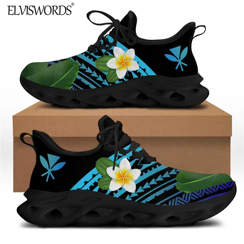 

ELVISWORDS/Новинка 2021 года; Фирменный дизайн; Женские кроссовки; Обувь на плоской подошве со шнуровкой в этническом стиле; Maoli Kanaka