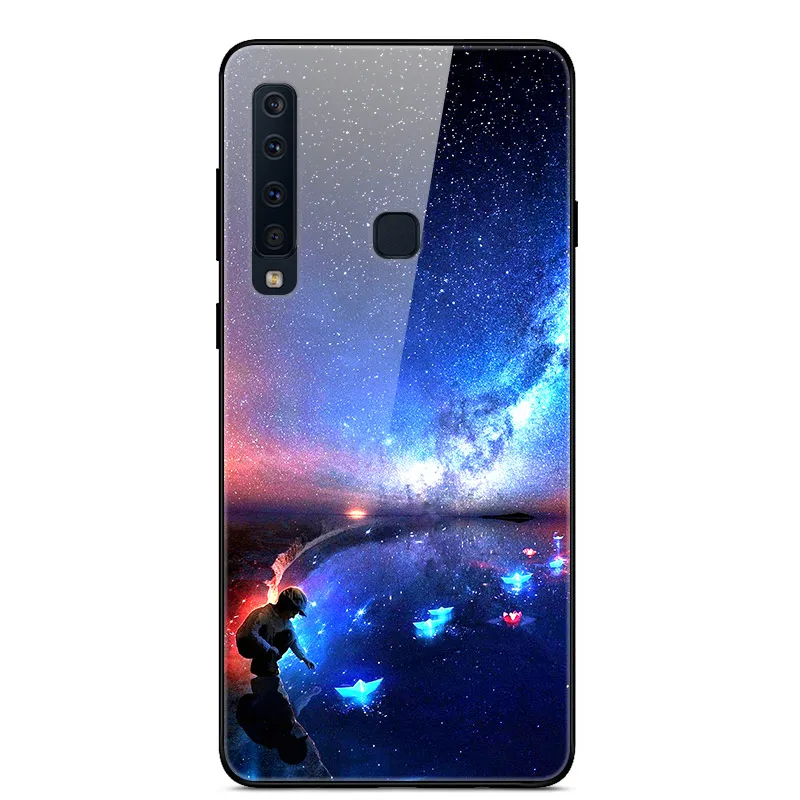 Чехол из закаленного стекла для samsung Galaxy A9, чехол с планетой космосом, стеклянный чехол на заднюю панель для samsung A9 A920F A920 A9S, чехол - Цвет: 42