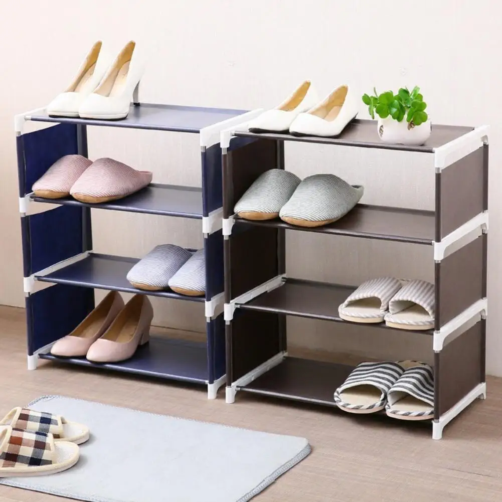 3 слойная стойка для обуви дома гостиной спальни Пыленепроницаемая полка