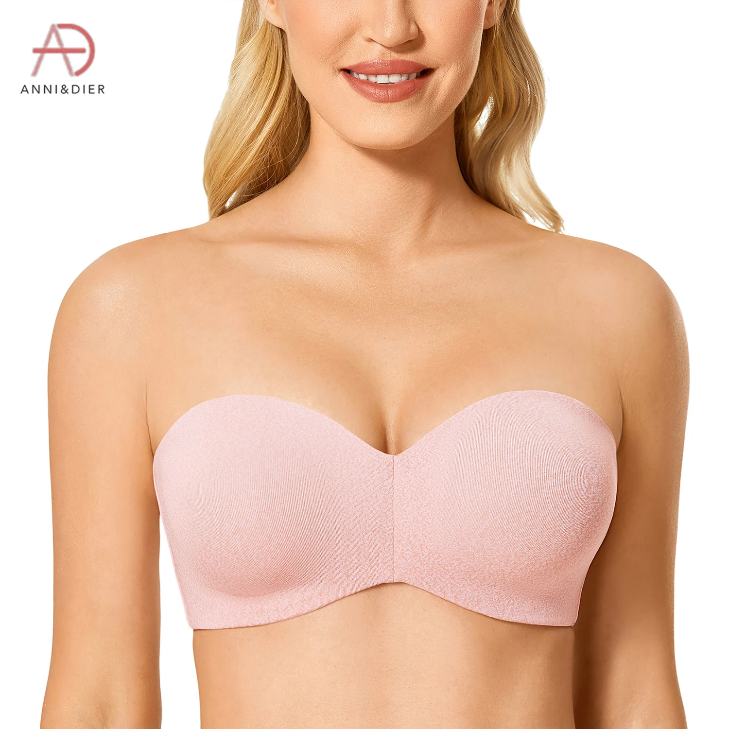 

Для женщин без бретелек бюстгальтер без подкладки-минимайзер на косточках размера плюс Поддержка