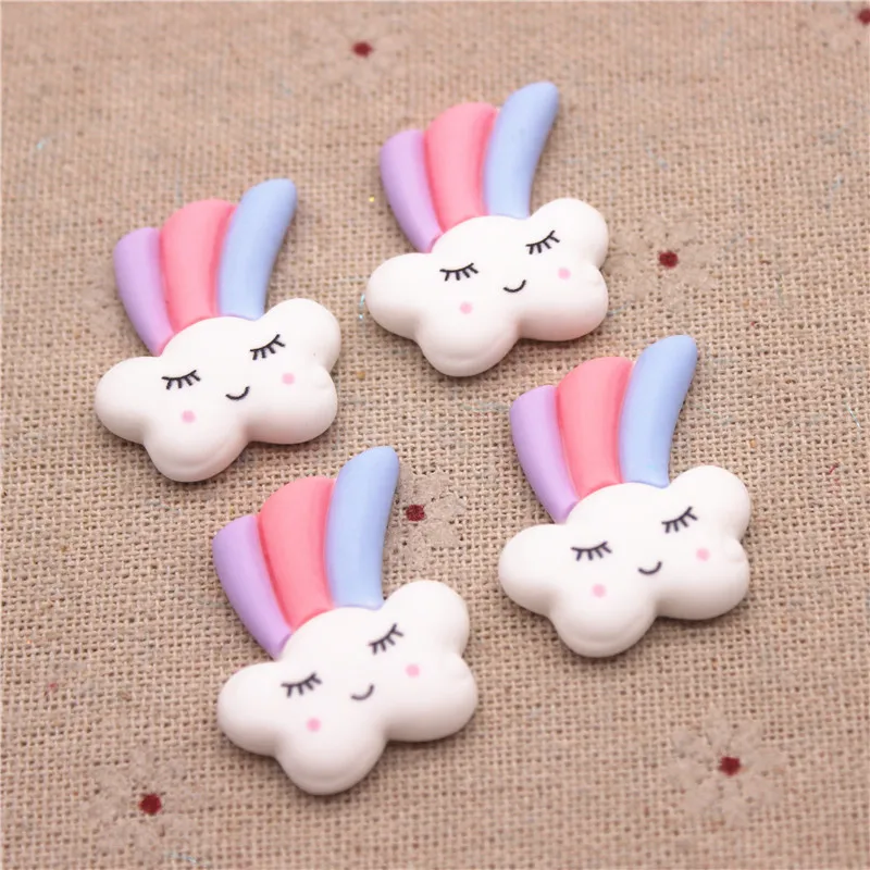 10 шт. милые резиновые Мультяшные улыбки Радужные облака миниатюрное искусство