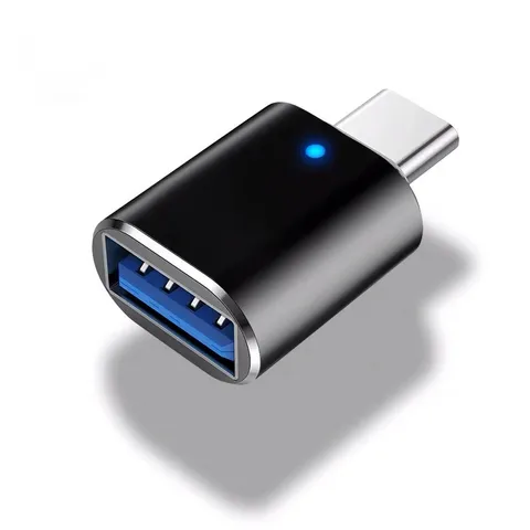Адаптер USB C на USB 3,0, адаптер Type-C, OTG-кабель для Macbook pro Air Samsung S10 S9, USB OTG со светодиодной подсветкой