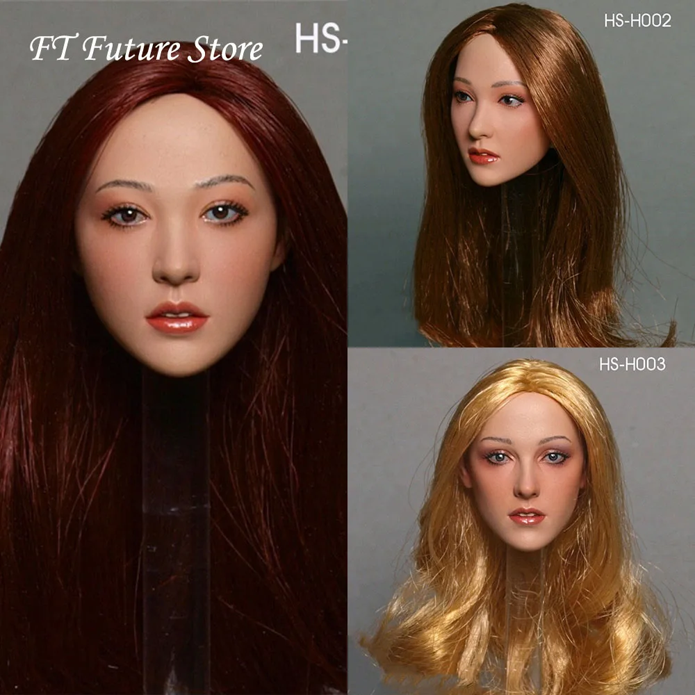 

HS-H001/002/003 в наличии азиатских красавиц женский манекен головы лепить резные модель комплектующих для посаженными волосами для 12 дюймов фигу...