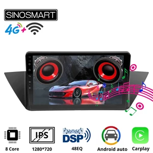 Sinosmart 9-дюймовый автомобильный радиоприемник с навигацией GPS для BMW X1 E84 2009-2013 2Din 2.5D IPSQLED экран 8 ядер, DSP 48EQ