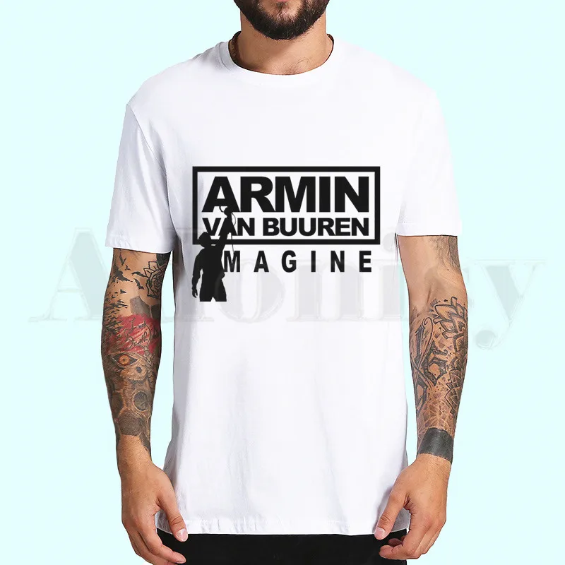 Мужская футболка с принтом Armin Van Buuren Trance Повседневная героями мультфильмов для
