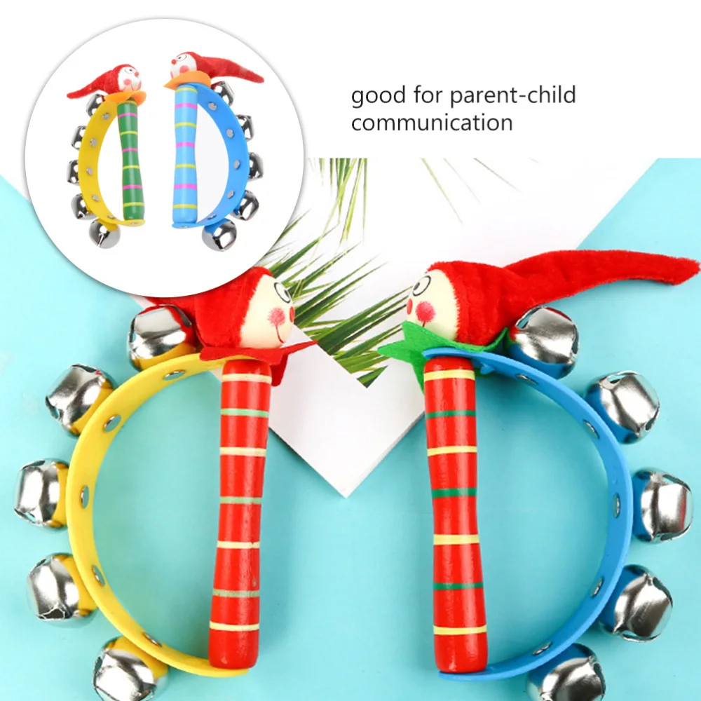 

2pcs Clown Semicircular Handbell Handbell Plaything Baby Handbell for Home