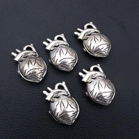 2pcslot silver plated heart charm metal pendants diy necklaces bracelets jewelry handicraft accessories 3625mm p152