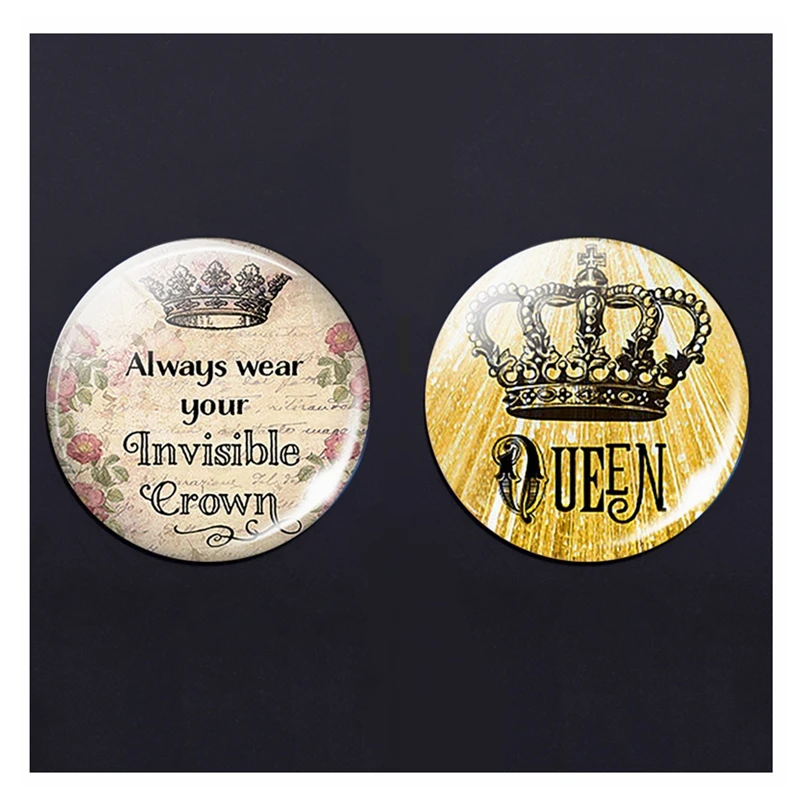 Королевская корона 30 мм магнит на холодильник тиара король принцесса стеклянный