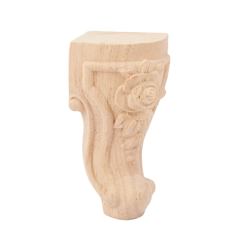 

4PCS/LOT 12x6cm European Furniture Foot Carved Wood TV Cabinet Seat Foot Bathroom Cabinet Legs