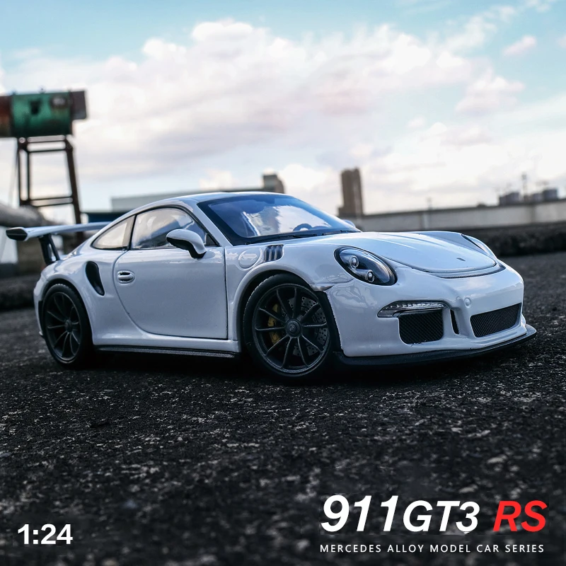 

Новая модель автомобиля 1:24 Porsches 911 GT3 RS, синяя модель автомобиля из сплава, коллекция украшений для автомобиля, Подарочная игрушка, литье под ...