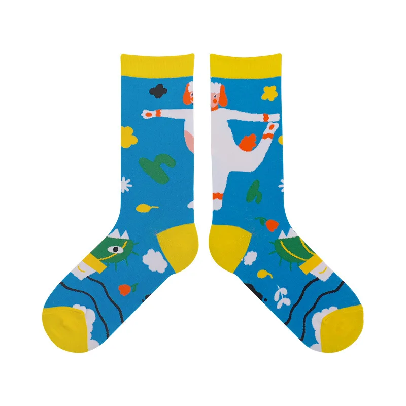 

Cartoon Dog Series New Original Autumn and Winter Thick Cartoon Fun Tide Cotton Women Socks Novelty Japanese Fashion Kawaii