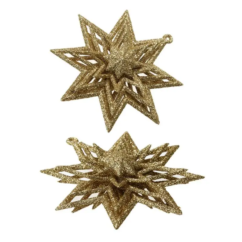 Рождественская елка Декор полые Восьмиугольные звезды Форма висячие