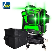 laser level 12 lines 3d self leveling 360 degree vertical horizontal cross lines green laser beam line with battery tools