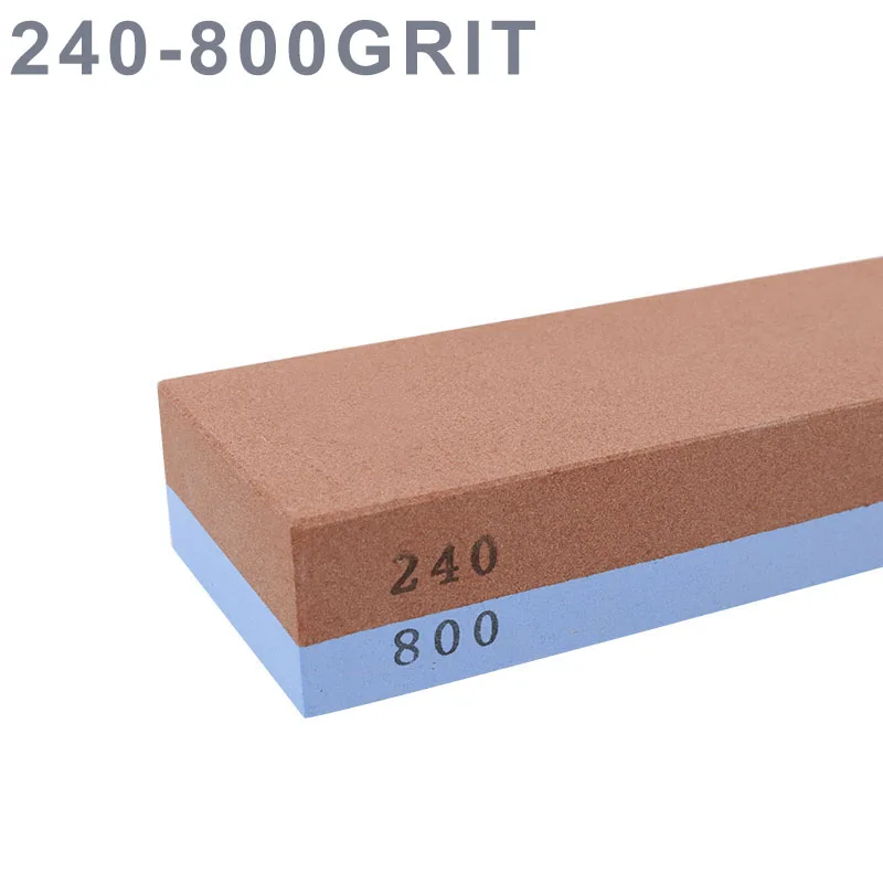 240 800 grit Двухсторонний точильный камень точильный камень Материал корунд и карбид кремния для кухонных ножей и садового инструмента - Цвет: 240 800 grit