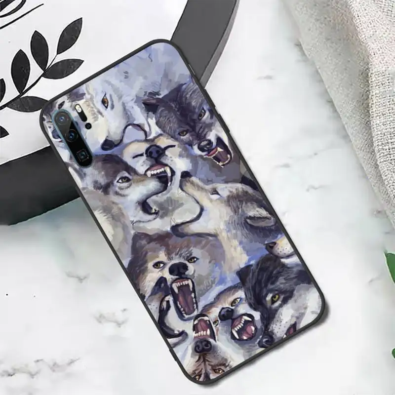 

Moon roaring horror wolf animal Phone Case For Huawei honor Mate P 10 20 30 40 i 9 8 pro x Lite smart 2019 nova 5t