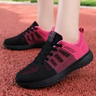 Дышащие спортивные кроссовки для женщин, Легкая сетчатая обувь для ходьбы, тренировок, кроссовки для тренажерного зала, бега, женские