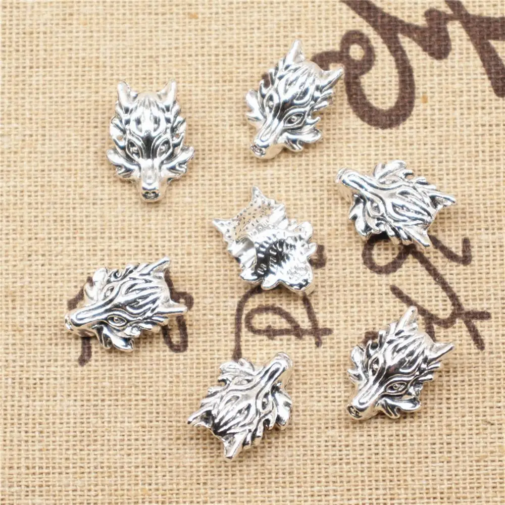 

Подвески для изготовления ювелирных изделий, 5 шт., 12x17 мм, цвет под античное серебро, цвет Подвески волчьи головы