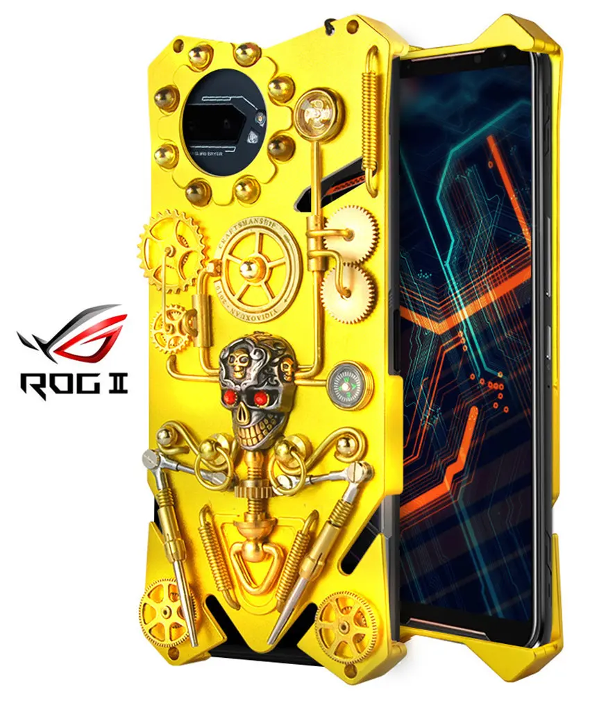 

Asus ROG 2 Phone Case ROG Phone 2 Luxury Metal Mechanical Gear Armor Case protection shell ROG 2 Phone Case