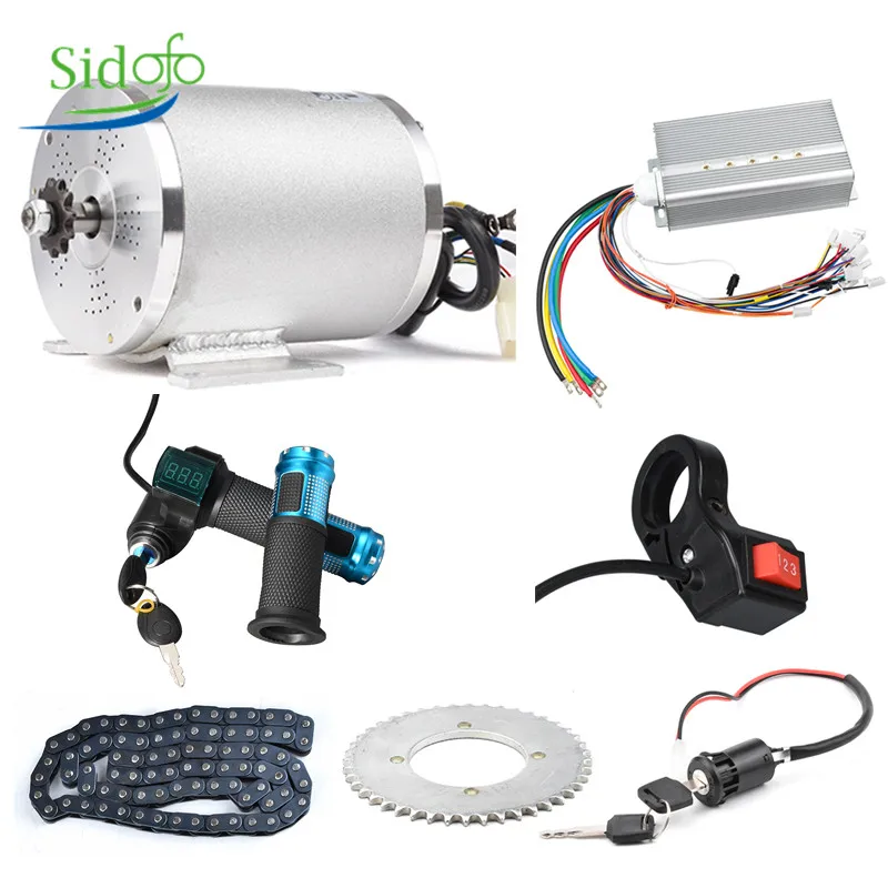 

48V 2000W Electric Brushless Motor Strong Power Controller Throttle 72V 3000W E-Bike Electric Scooter Ebike Conversion Kit