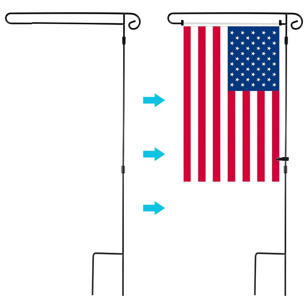 Garden Flag Pole Outdoor Yard Flags Stand Holder Banner Bracket Stoppers Flag Post Flagpole Holiday Theme New Arrival