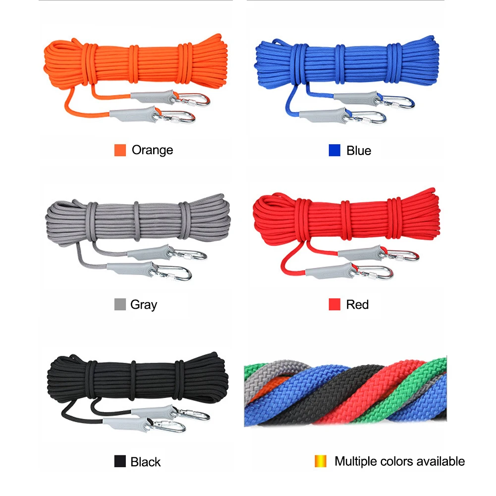 

10M/20M Climbing Auxiliary Rope Professional Rock Climbing Cord High Strength Life-Saving Auxiliary Rope Climbing Equipment