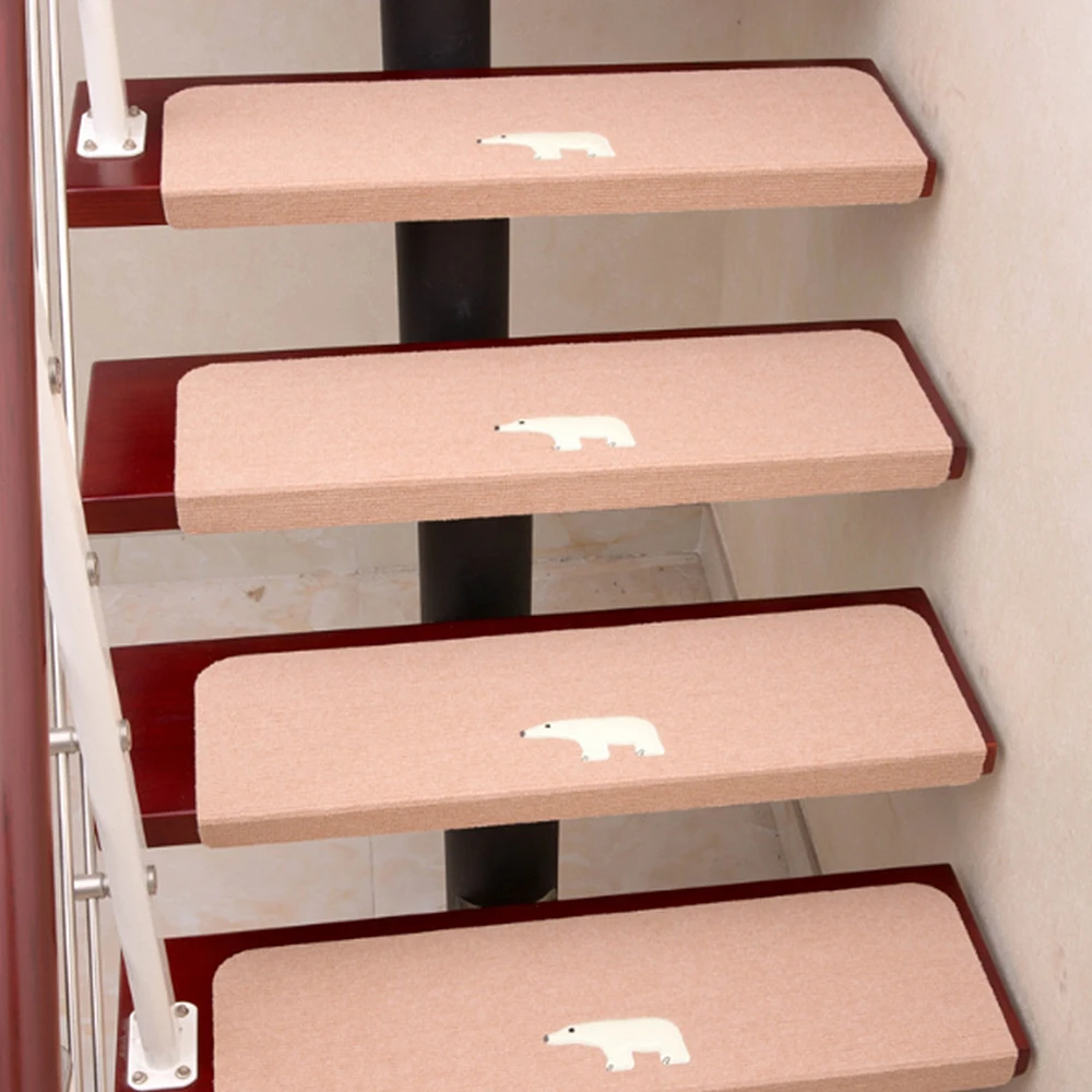 Ковровые ступени лестницы Нескользящие светящиеся напольные покрытия коврики