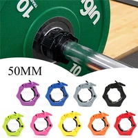 1 pair 50mm spinlock collars barbell collar lock dumbell clips clamp weight lifting bar gym dumbbell fitness body building
