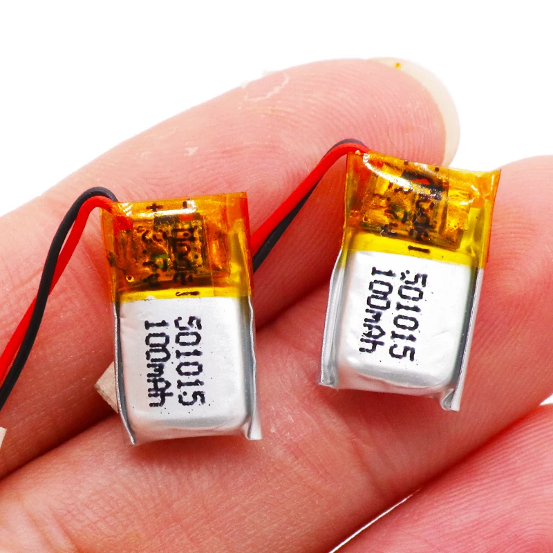 3.7v 100mAh Lithium li-Polymer LiPo Rechargeable Battery For DIY Mp3 headphone bluetooth Recorder headset 501015 | Электроника