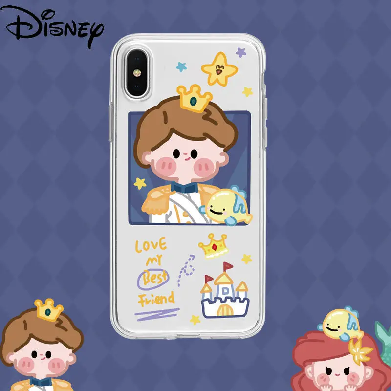

Disney Cute Mermaid Original Phone Case for iPhone 6S/7/8P/X/XSMAX/11/12Pro/12min Phone Couple Case Cover for iPhone 6P 6sp
