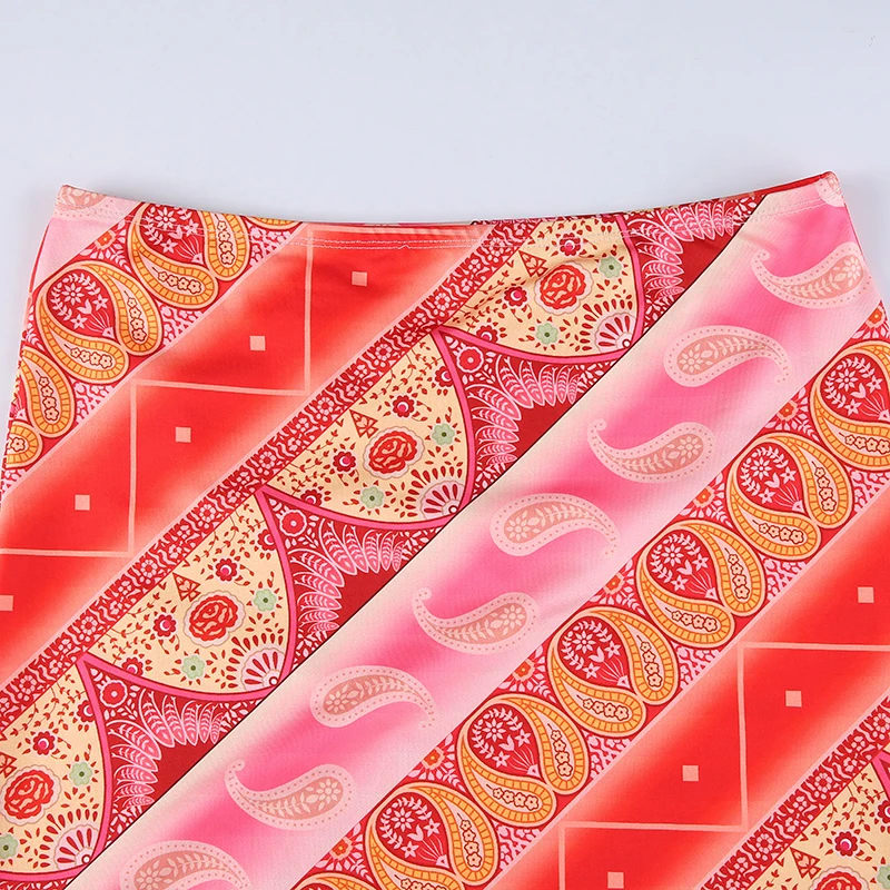 

Bohemian Style Long Straight Skirt Women Fashion Causual Slim Elastic Low Waisted Skirts Prairie Chic Streetweear 2021