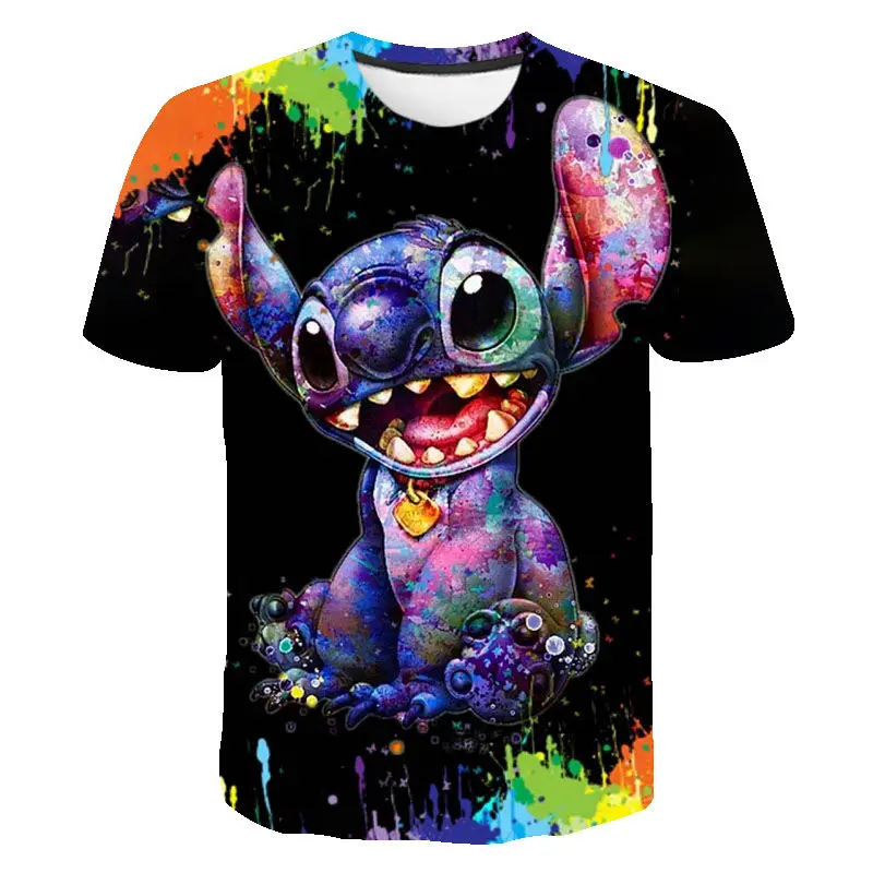 

New Summer 3D Printed T Shirts Stitch Casual Men Women Children Cool Fashion Short Sleeve Boy Girl Kids Interesting Tops