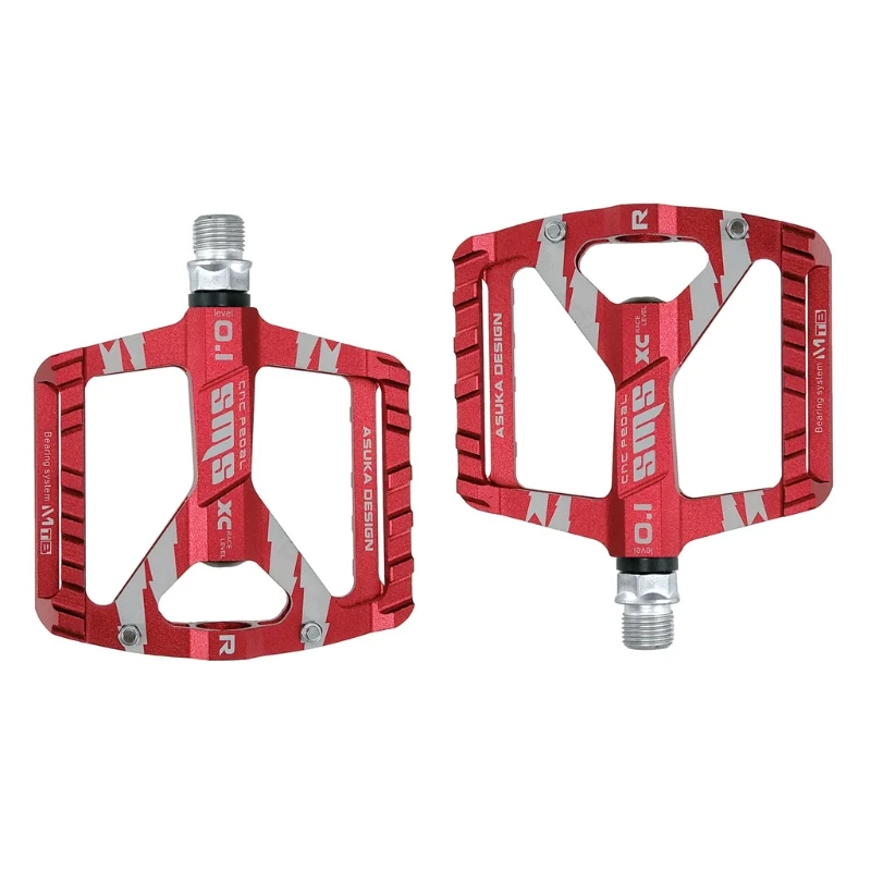 

1 Pair Bike Ultralight Non-slip Flat Pedals Aluminum Alloy Sealed Bearings Pedal 124F