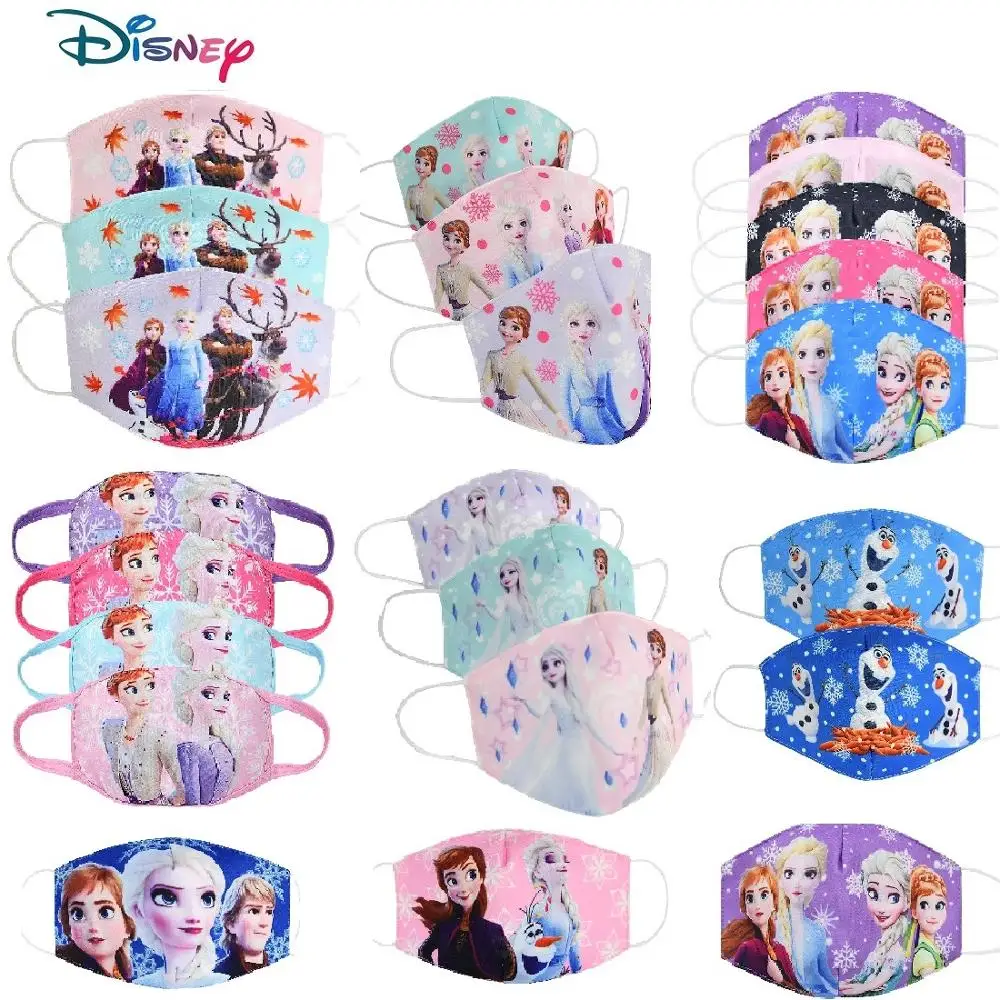 Прямая поставка детские маски для лица Disney Холодное сердце моющиеся