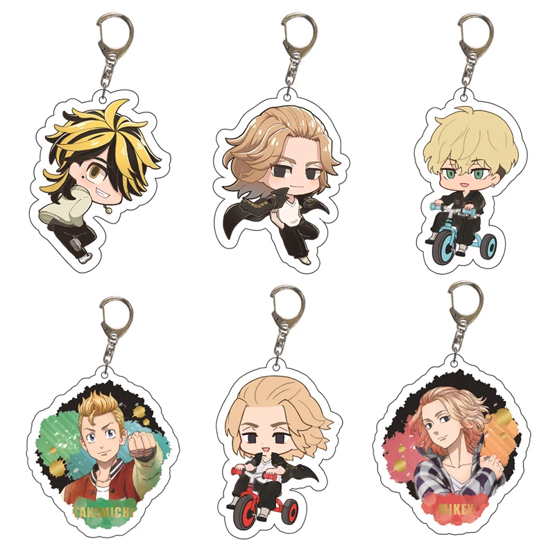 

Tokyo Revengers Keychain Anime Cosplay Cartoon Key Chain Acrylic Pendant Key Ring Fans Collection Props Key Chains Friends Gifts