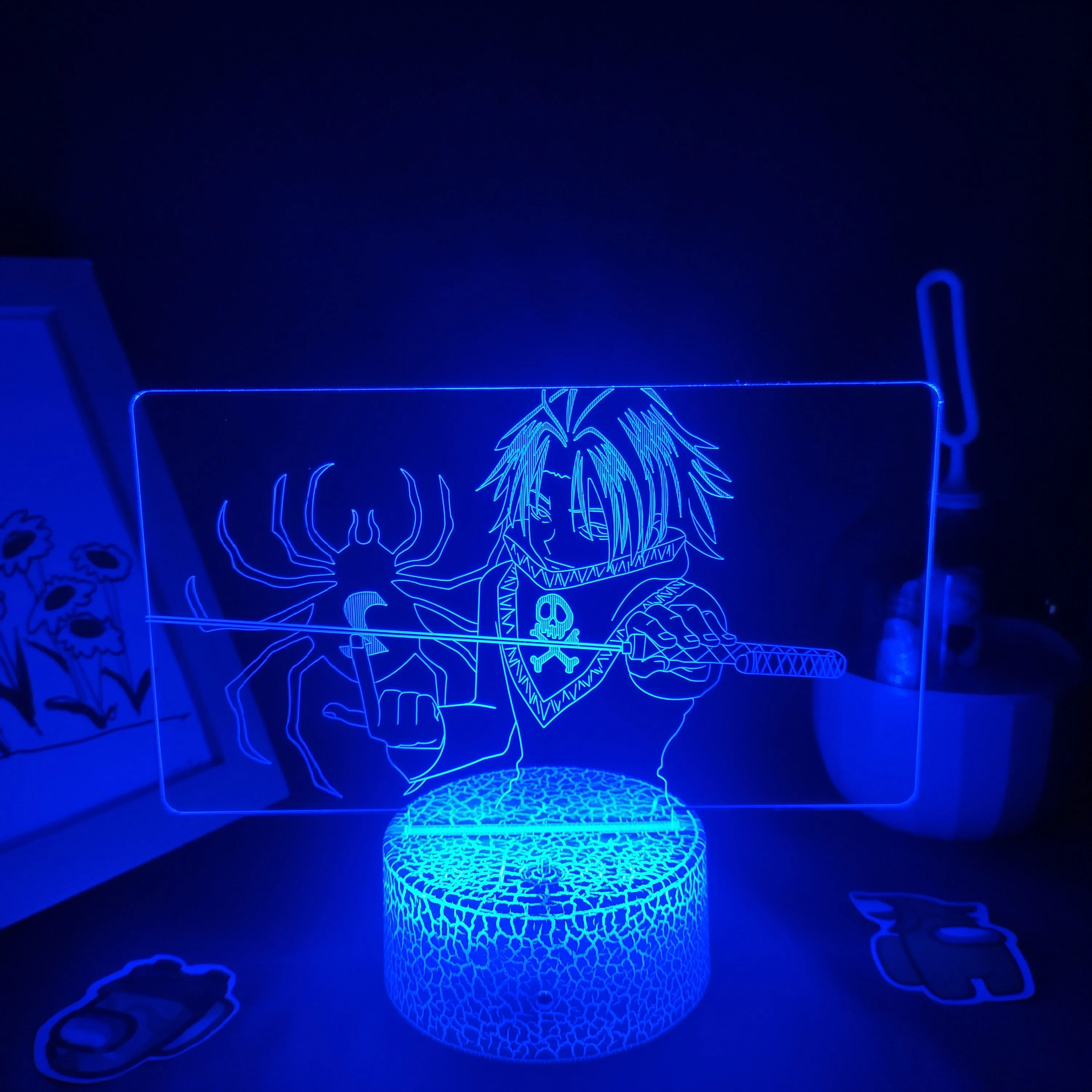 Hunter X Аниме Фигурка Feitan 3D Светодиодная лампа RGB неосветильник Манга подарок для