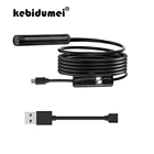 Водонепроницаемый мини-эндоскоп kebidumei с USB, 720P, HD, 7 мм, 6 светодиодов, 1 м, Бороскоп, трубка для осмотра змеи, адаптер для видеокамеры для Android, ПК