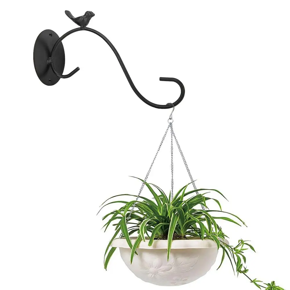 Растительный подвесной кронштейн ретро кованый железный птица цветок Фонарь