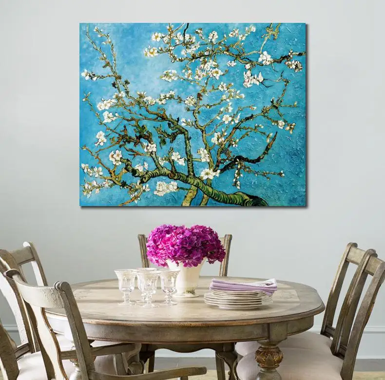 Картины с изображением синего миндаля дерева Винсента Ван Гога Масляная картина