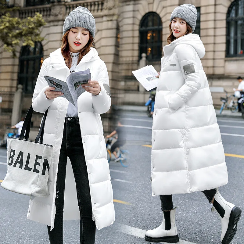 

Down Padded Jacket Women's Wash-free Shiny Winter Thick Coat Mid-length Padded Jacket 2021 New Winter Coat Loose Plus Size