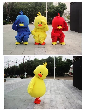 

Hot Yellow Duck Mascot Costume Cute Cartoon Cosplay Custom Duck Cosplay Outfits Adult Size mascotte Christmas Party Suits