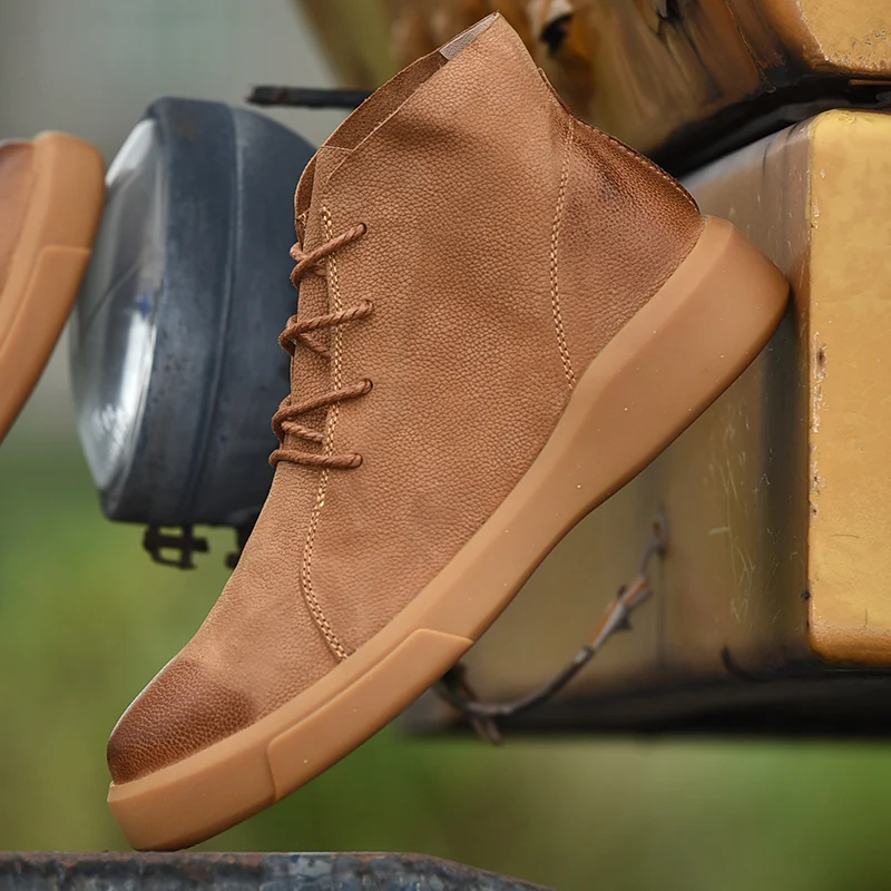 

Leather Boots For Men Chelsea Boots Men Winter Men's Shoes Motorcycle Rain Mens Casual For Footwear Cowboy MEN ANKLE BOOTS