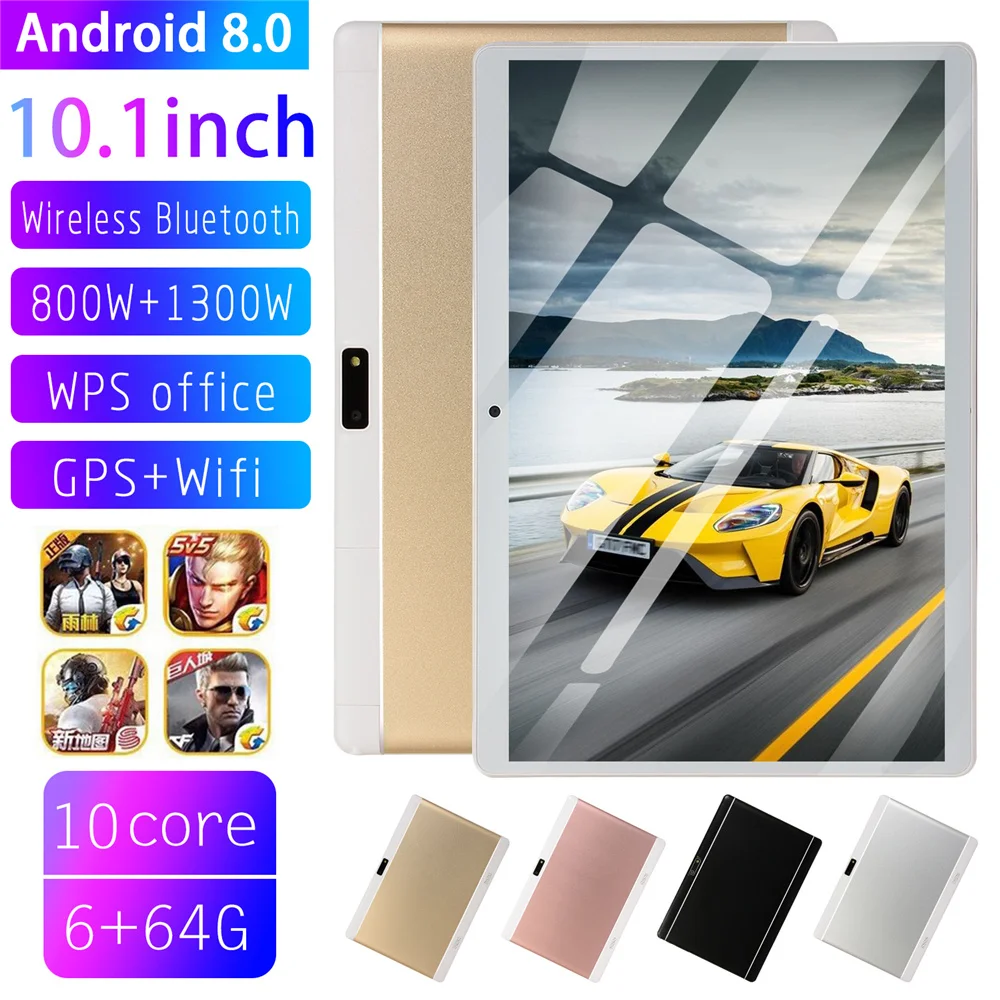 10- 10, 1-  Android 10, 1 WIFI 4G  SIM   GPS 6  + 64  Bluetooth 1960*1080 IPS    