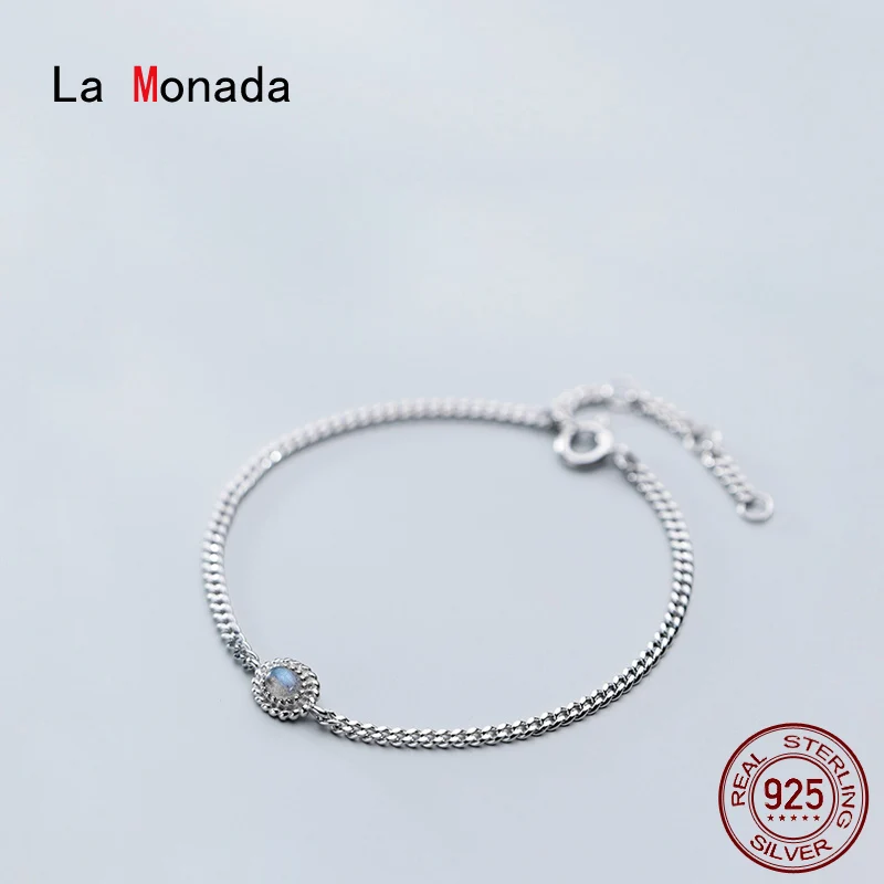 

La Monada Silver Bracelets For Women Silver 925 Sterling On Hand Beautiful Chain Fine Silver 925 Jewelry Bracelet Woman Oval