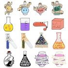 Экспериментируйте сейчас! Булавка для эксперимента по химическому стеклу, Пробирка для бутылок, бокал для вина, элемент с логотипом, медицинский значок в стиле панк, брошка на лацканы
