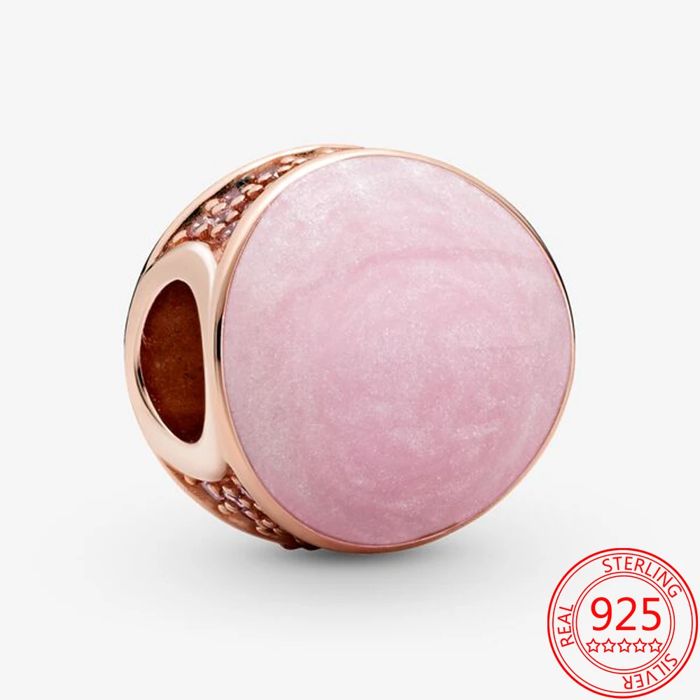 

Classic 925 Sterling Silver Sparkling Rose Gold Family Tree Dangle Charm Fit Pandora Moment Bracelets and Necklaces DIY Jewelry