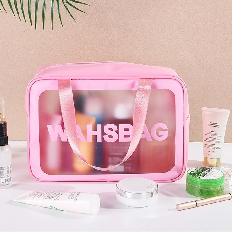 Transparent Cosmetic organizer Bag Travel Makeup Storage Bag Ladies Large Capacity Frosted Convenient Waterproof Female Wash Bag